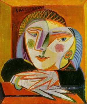 Femme à la fenetre Marie Thérèse 1936 cubiste Pablo Picasso Peinture à l'huile